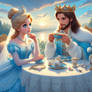 Cinderella and Jesus having tea