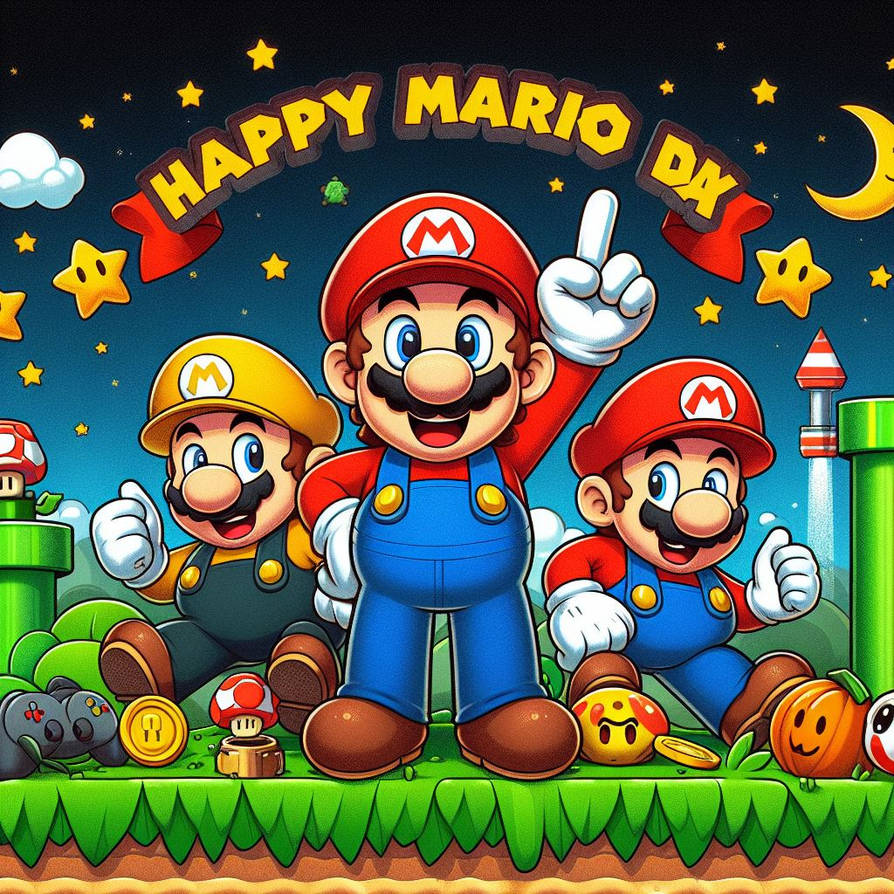 Happy Mario Day by SpongebobNintendo20 on DeviantArt