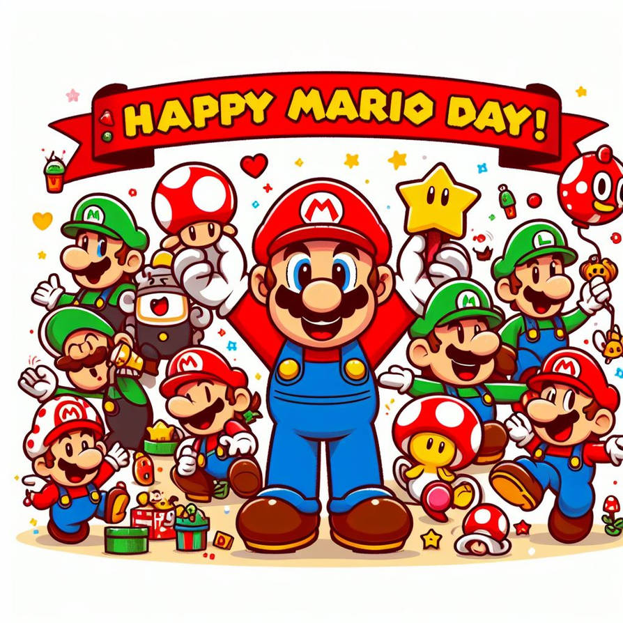 Happy Mario Day by SpongebobNintendo20 on DeviantArt
