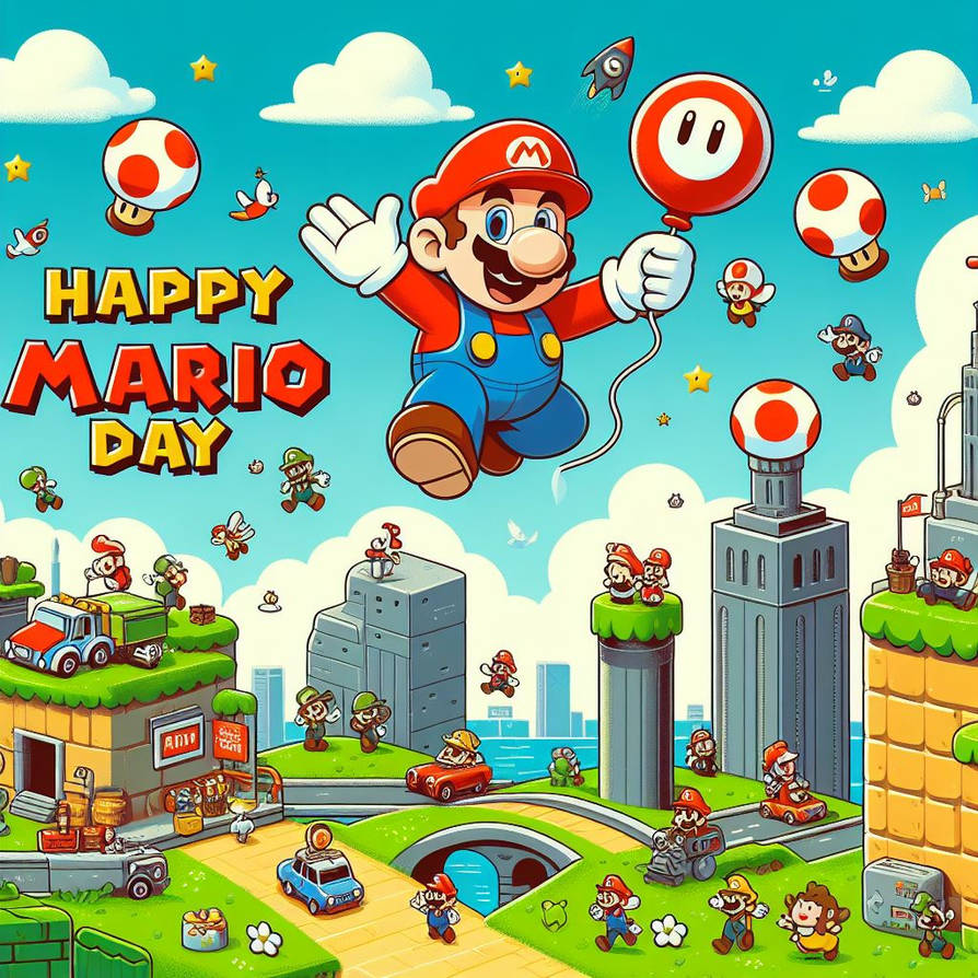 Happy Mario Day by SpongebobNintendo20 on DeviantArt