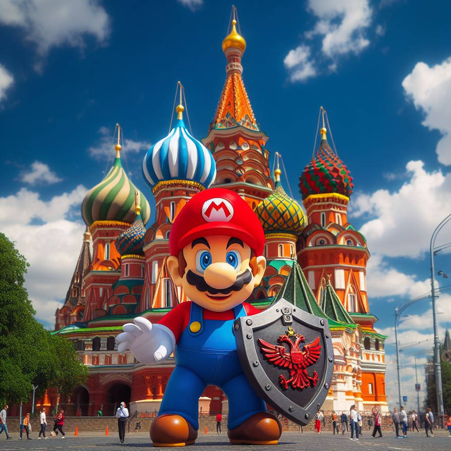 Mario protects St Basil's Cathedral by SpongebobNintendo20 on DeviantArt