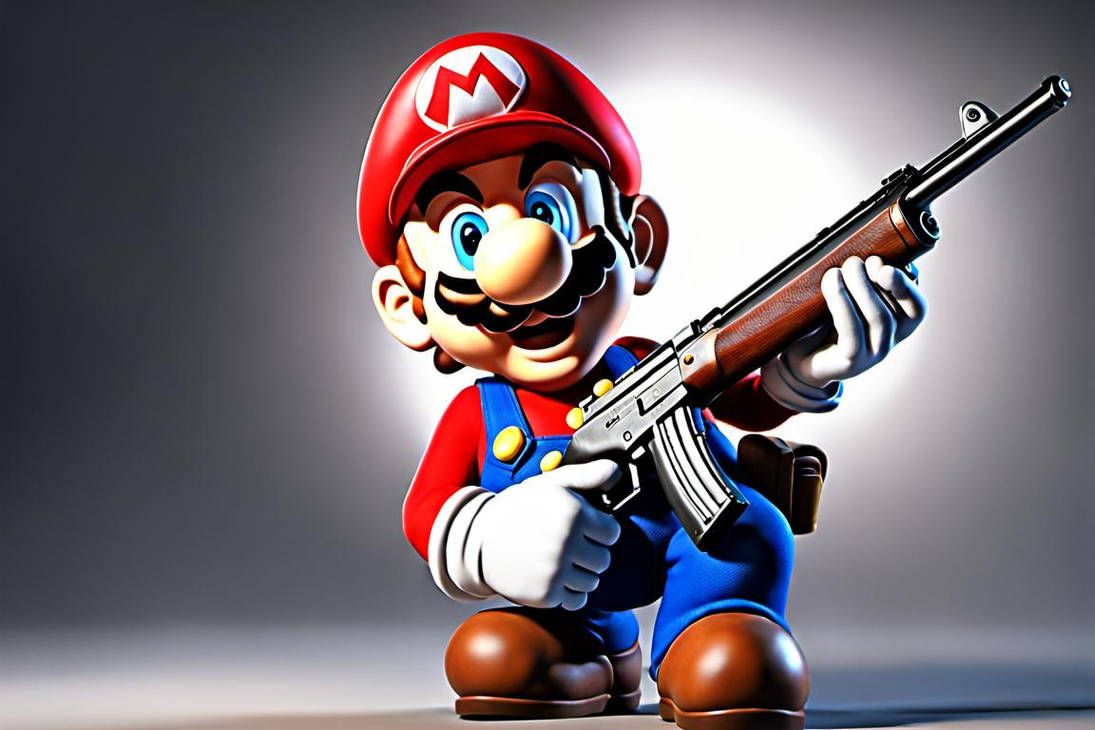 Super Mario with a Shotgun by SpongebobNintendo20 on DeviantArt