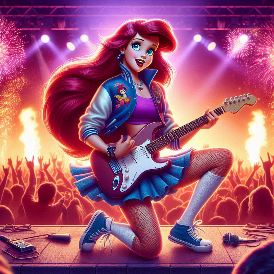 Ariel Rocks Out! by SpongebobNintendo20 on DeviantArt