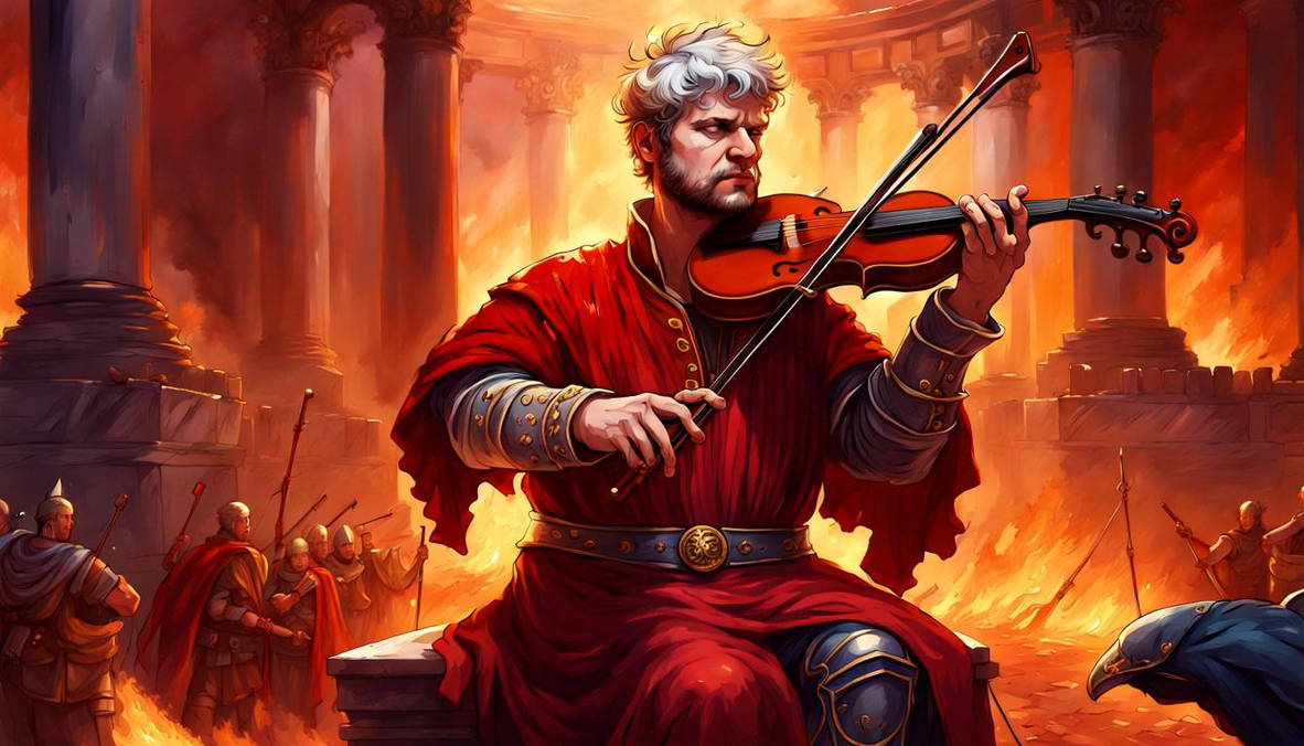 Nero fiddles well Rome burns by SpongebobNintendo20 on DeviantArt