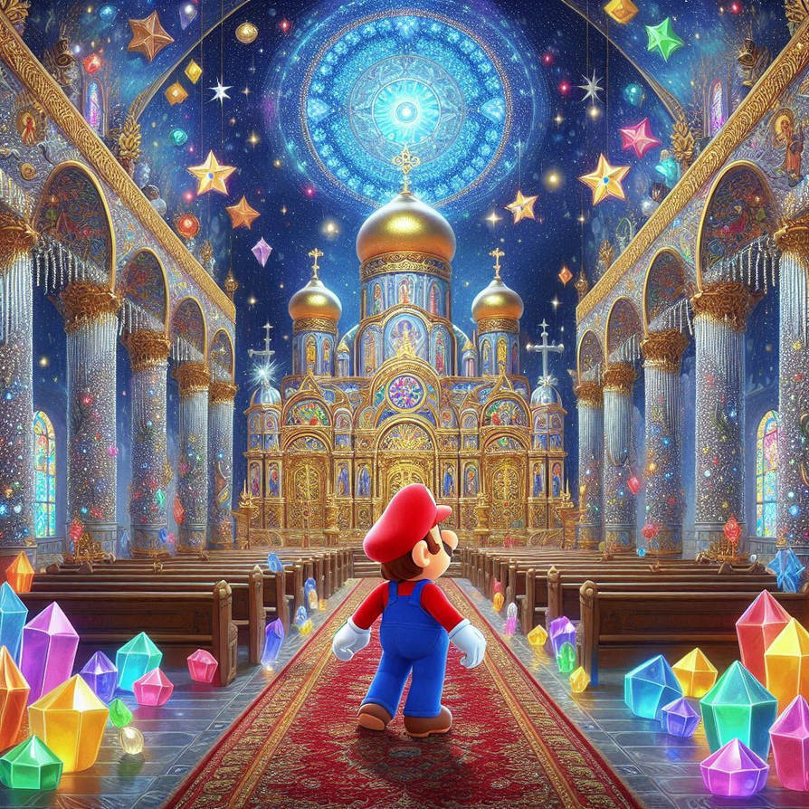 Mario admires the Orthodox Church by SpongebobNintendo20 on DeviantArt