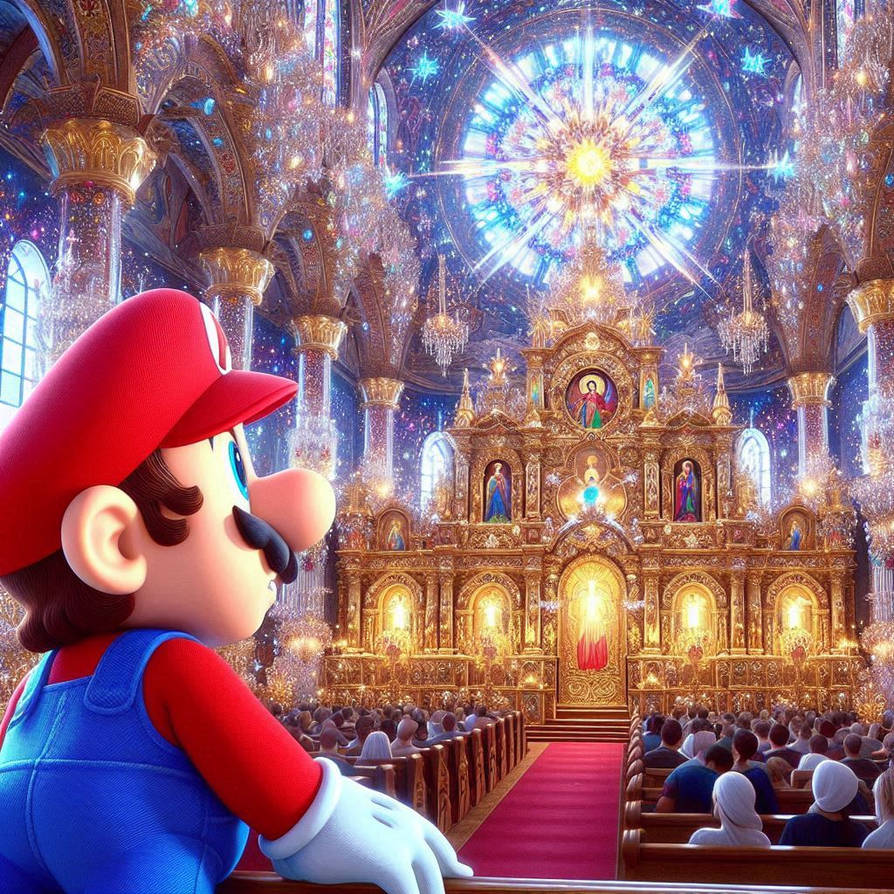Mario admiring the Orthodox Church by SpongebobNintendo20 on DeviantArt