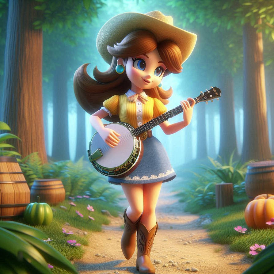 Princess Daisy Instruments Princess Daisy sings Banjo Pickin Girl by SpongebobNintendo20 on DeviantArt