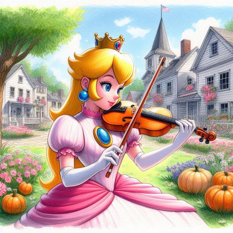Princess Peach plays New England Fiddle by SpongebobNintendo20 on ...