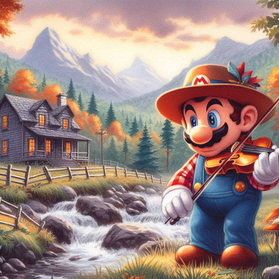 Mario plays Round Peak Fiddle by SpongebobNintendo20 on DeviantArt