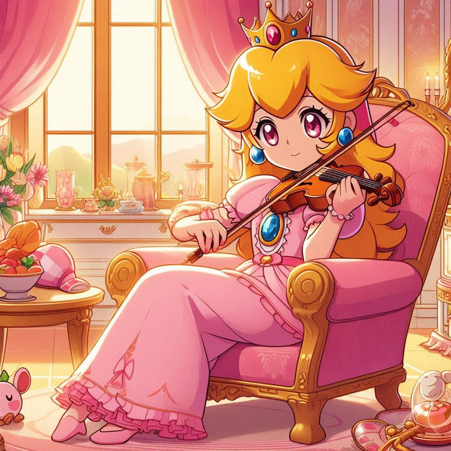 Princess Peach plays Blackberry Blossom on Fiddle by ...