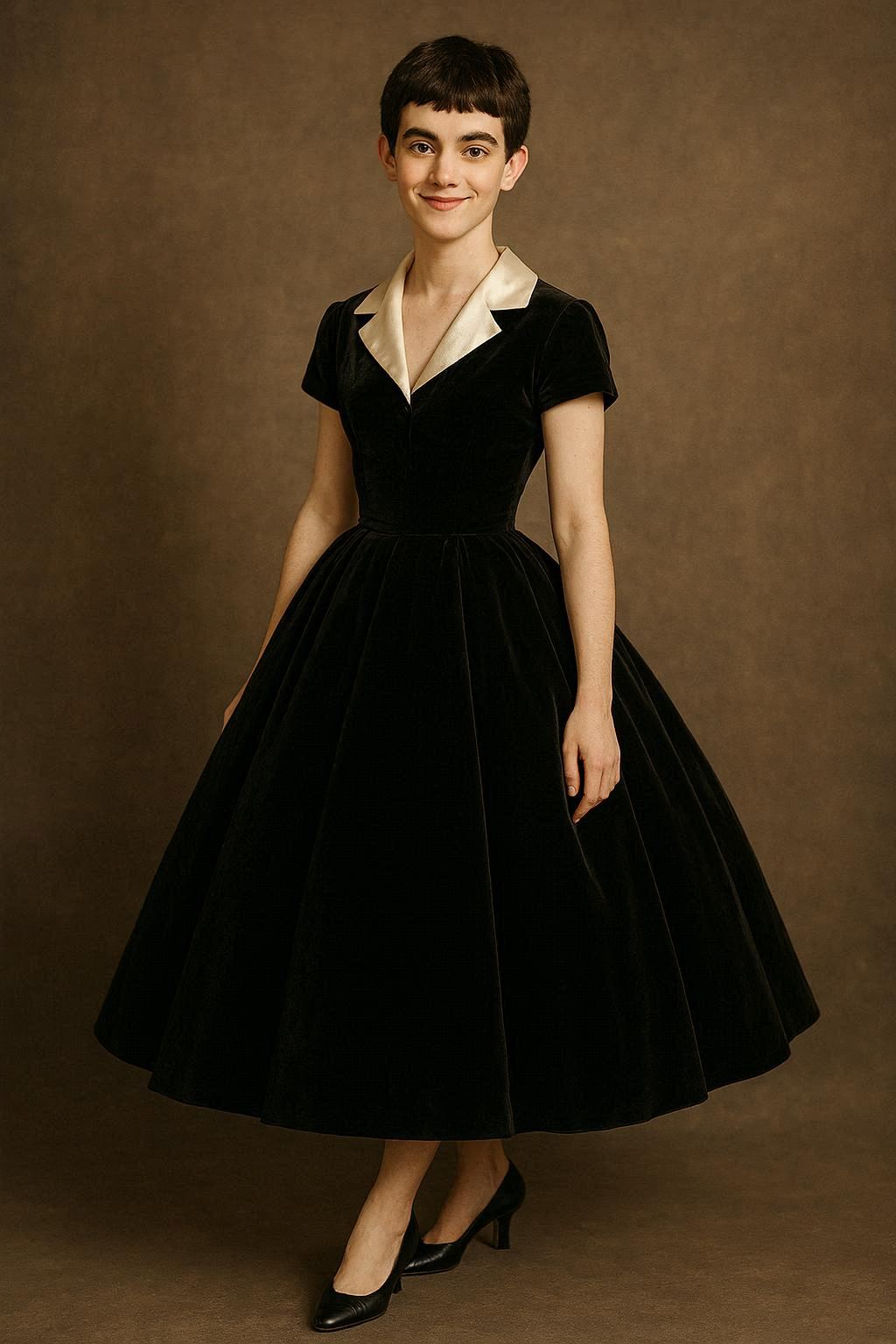 femboy black dress Gothic Lace Ruffle Dress