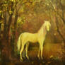 Horse in Amber Wood