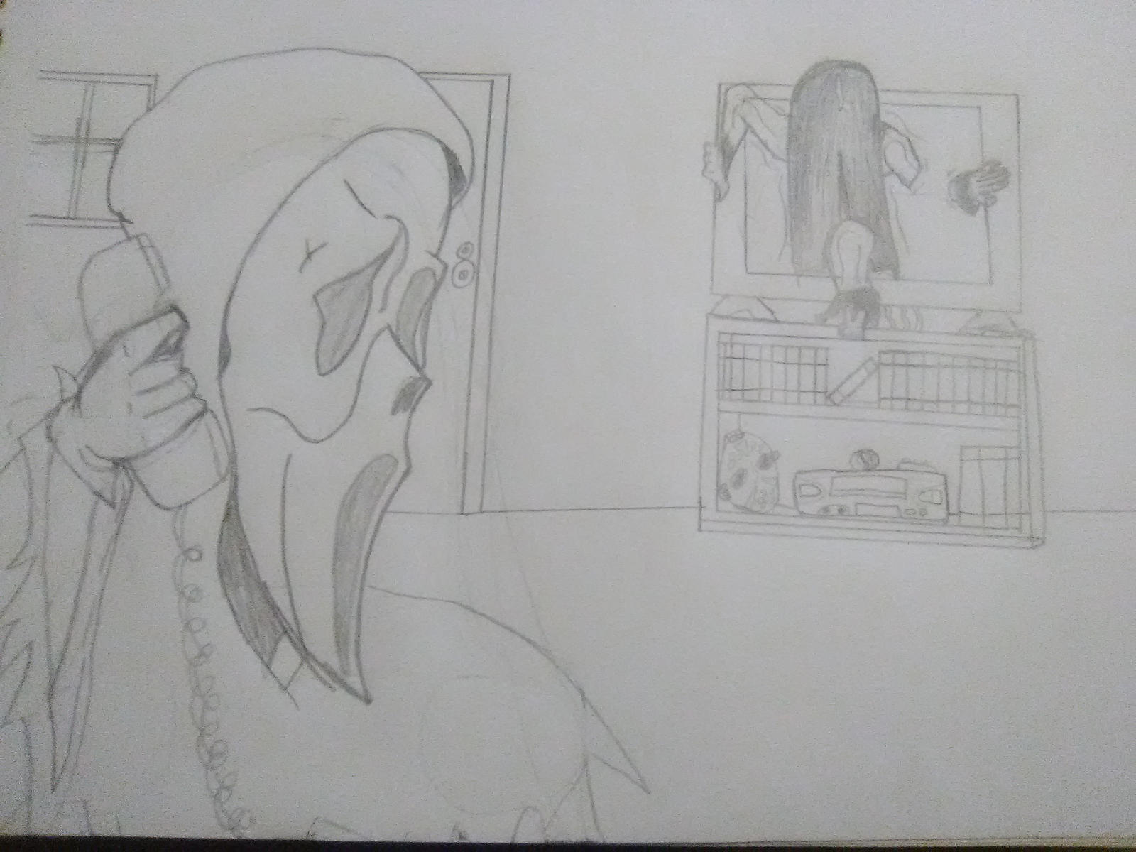 GhostFace Vs. Samara Morgan by CometComics2 on DeviantArt GhostFace Vs. Samara Morgan by CometComics2 on DeviantArt