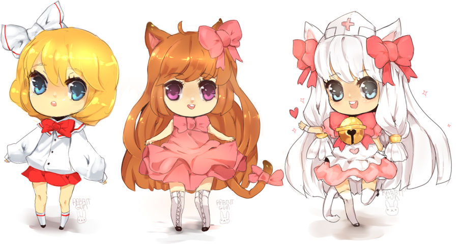 mini chibis by rabbitgun on DeviantArt