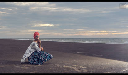 Jamie on the beach