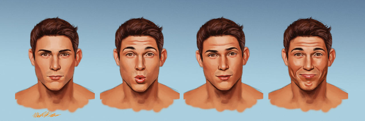 Men Expression Types Male Expressions Study by SchneeKatze09 on DeviantArt