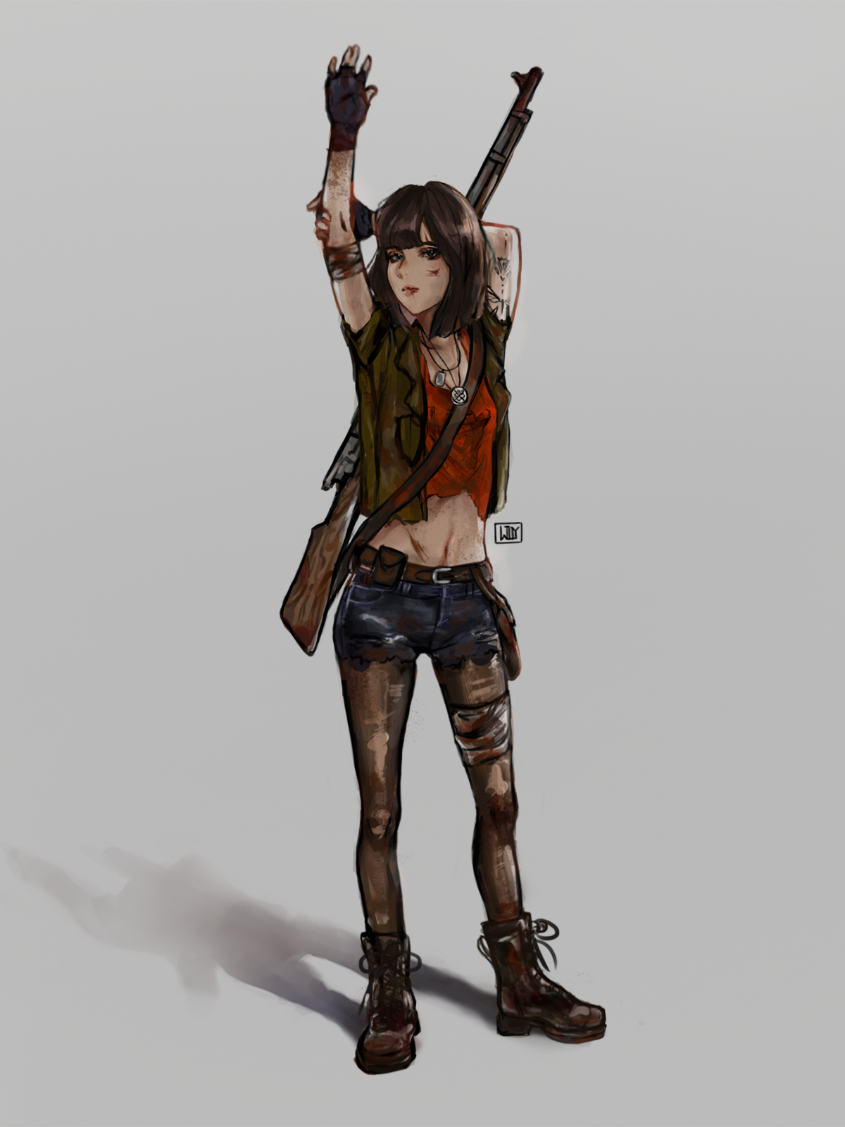 Zombie apocalypse girl by WillyJoy on DeviantArt