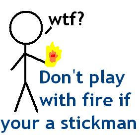stickman + fire by doctoralix on DeviantArt