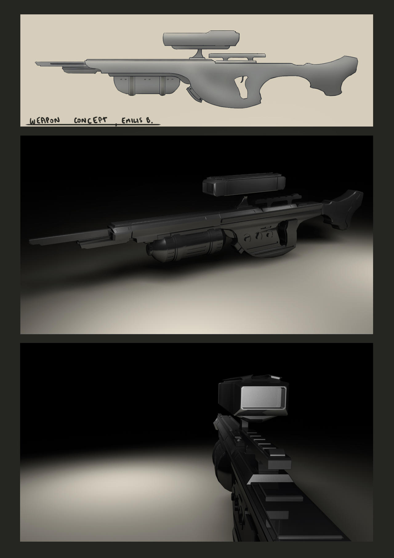 3D Sniper Rifle Concept