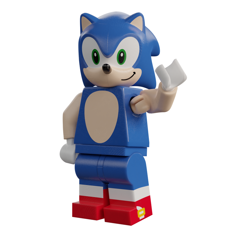 Sonic The Hedgehog - Lego Sonic Render by JazTheMurderDrone on DeviantArt