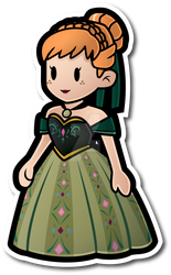 Paper Mario Disney Anna