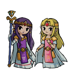 Hilda and Zelda Wind Waker: A Link Between Worlds