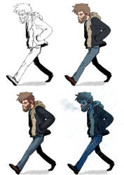 Different stages of Walking