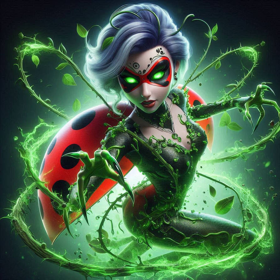 Evil Miraculous Ladybug with Poison Ivy powers by setois3 on DeviantArt