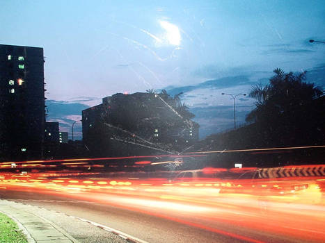 light trails in kuala lumpur