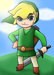 My Link's painting. :$ It's too hard to do...