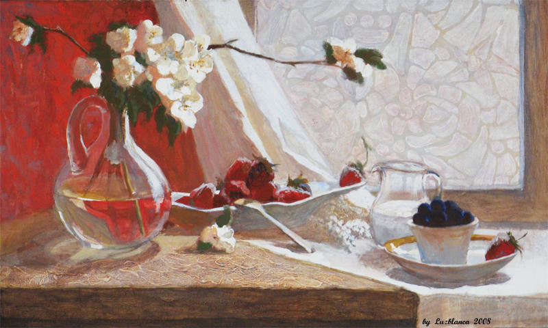 Still life with strawberries