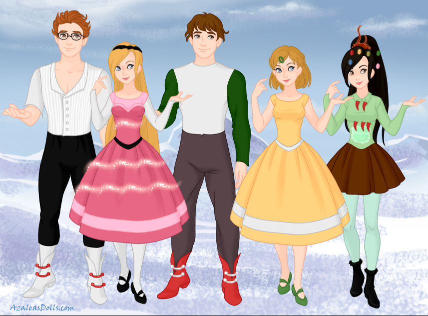 Sherman Penny Nate Riley and Vanellope by AngelofDreams34 on DeviantArt