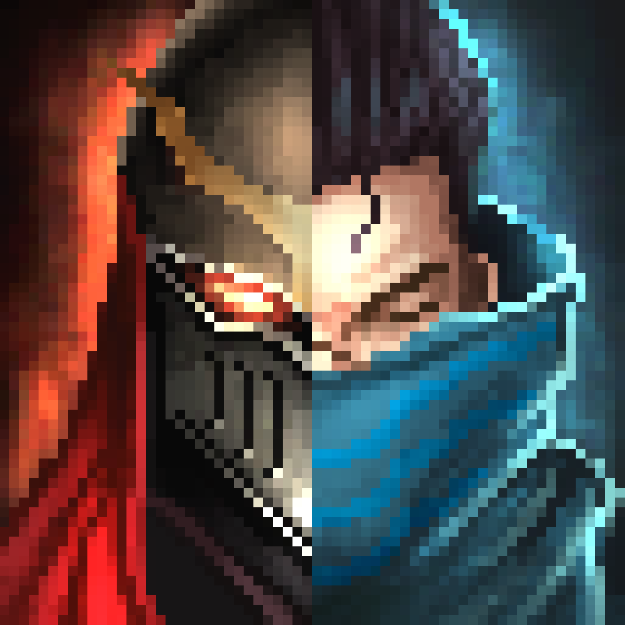 Zed  and Yasuo Pixel Art