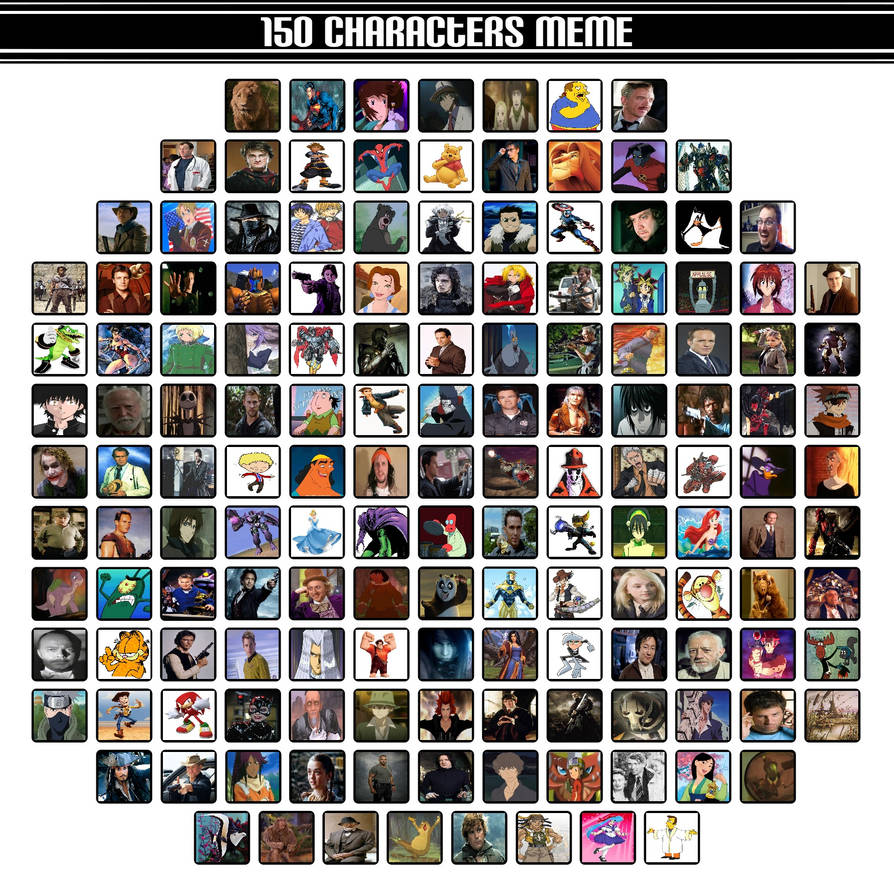 150 Characters Meme by Tohokari-Steel on DeviantArt