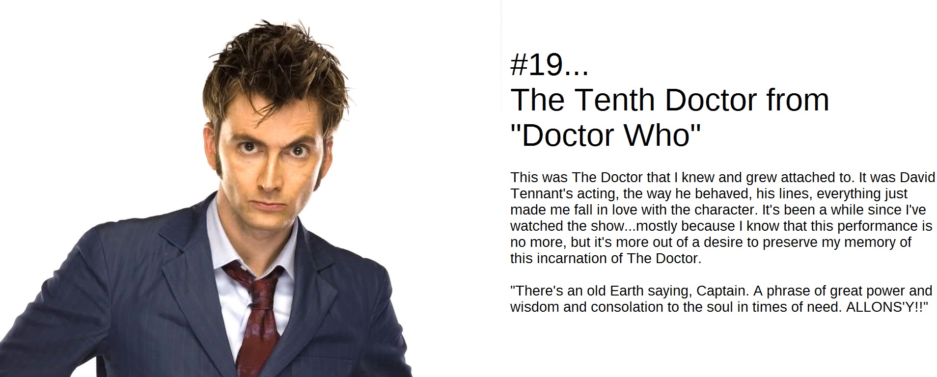 19. Tenth Doctor