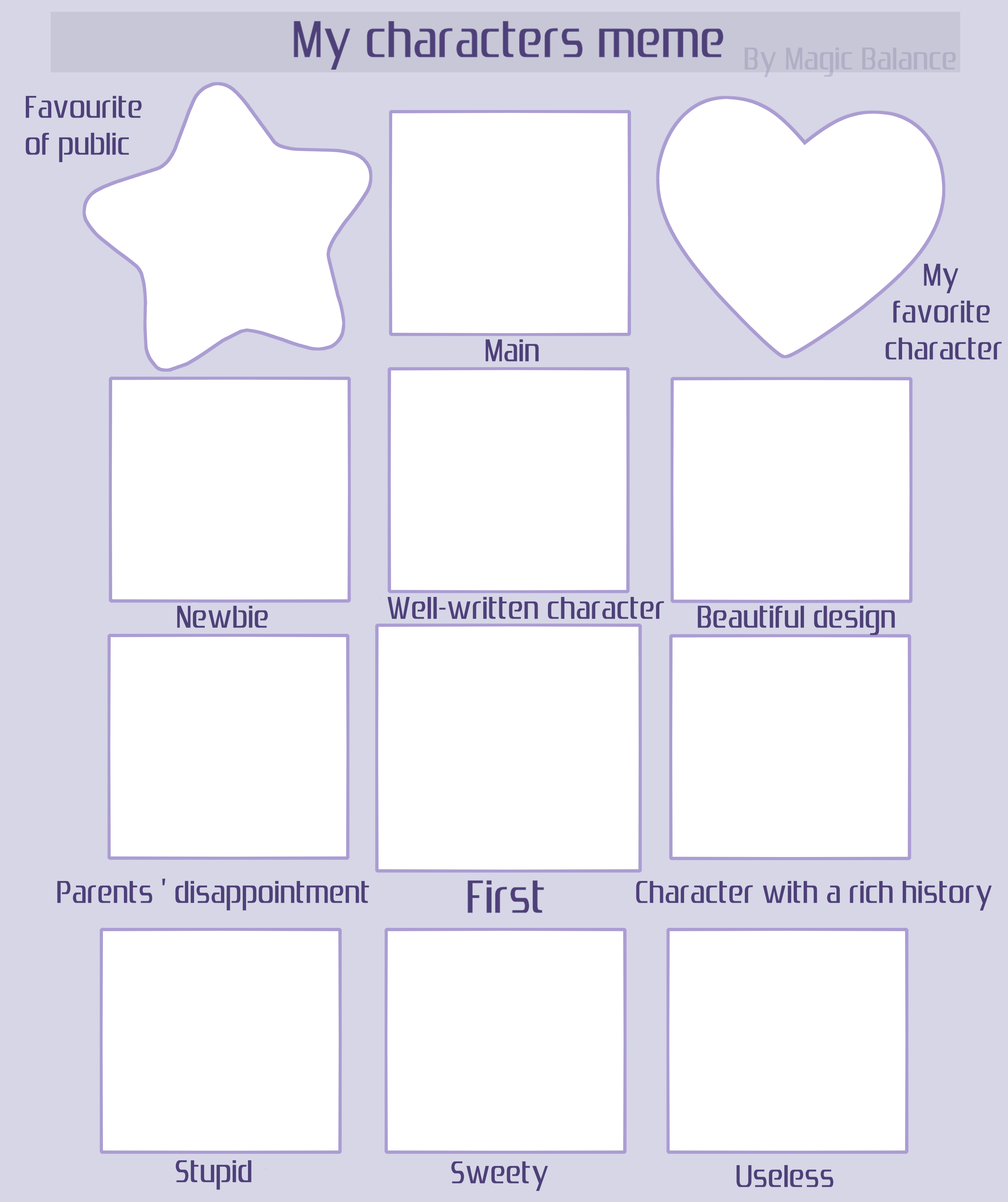 Meme Chacter My characters meme (eng) by MagicBalance on DeviantArt