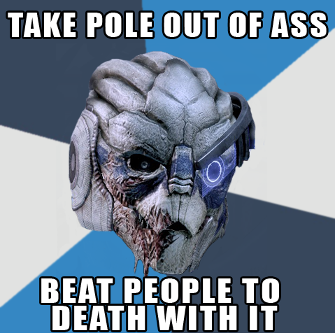 Garrus makes a funny