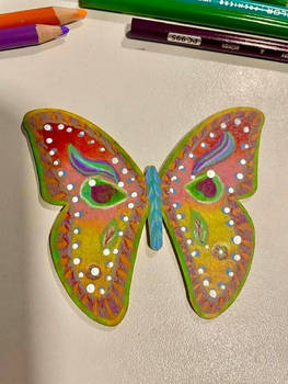 Butterfly on Chipboard