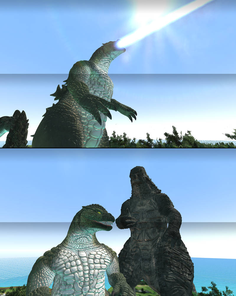 Two Godzilla's The Two Godzillas by mango3st on DeviantArt
