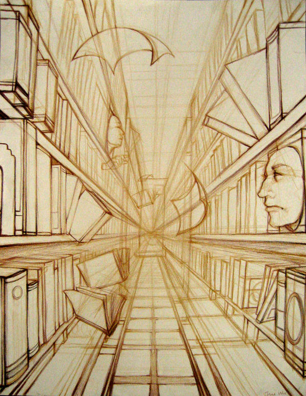 Library Sketsa The Library by StrawberryFungus on DeviantArt