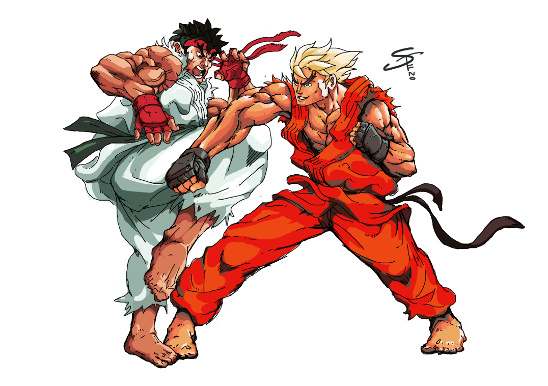 Ryu vs Ken by Stefarin on DeviantArt
