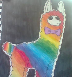 look at dis rainbow llama