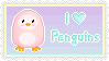 I love penguins Stamp by Pastellilapsi