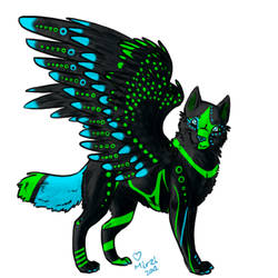 Winged wolf giftart