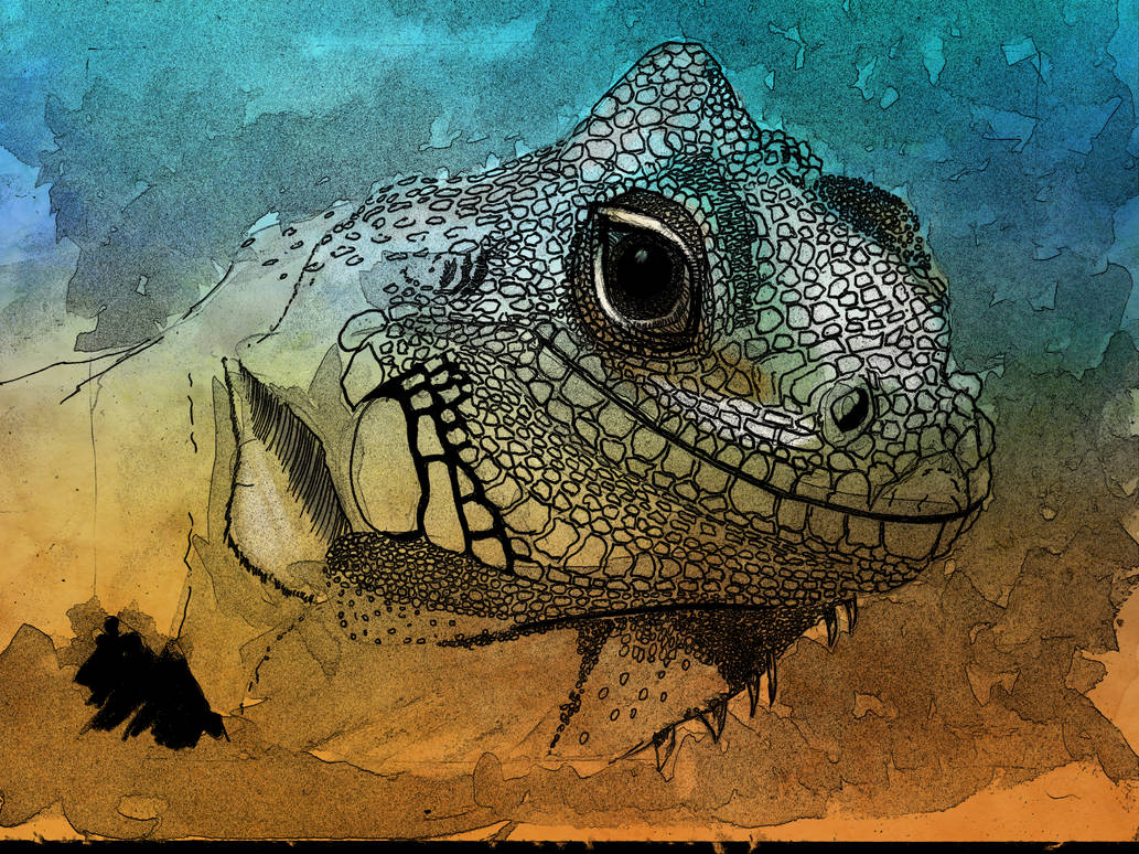 Traditional inking and initial wash by MonsieurVivi on DeviantArt