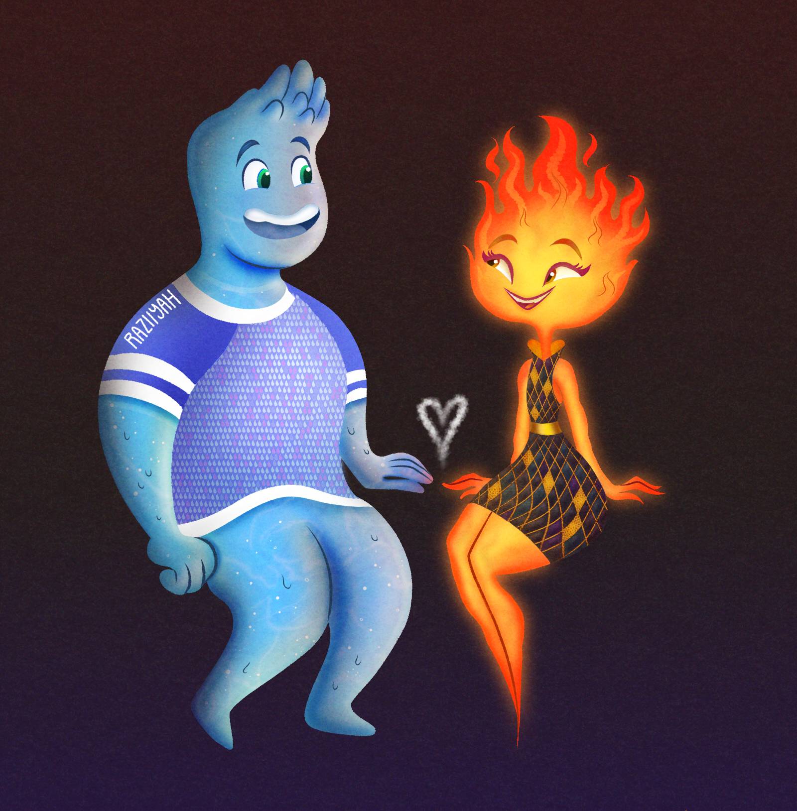Elementul Ember ember and wade elemental pixar by Raziyah on DeviantArt