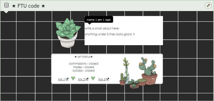 succulent custombox code | FTU