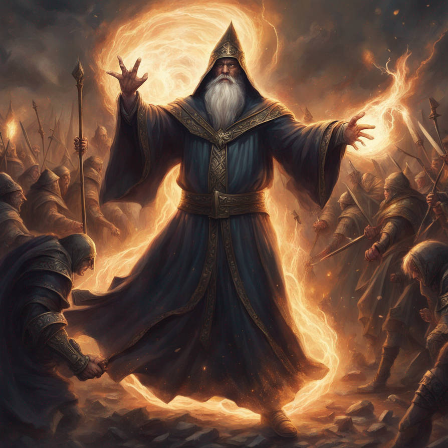 Might Wizard A mighty wizard standing before a dark army magic by MrNoOne6 on DeviantArt