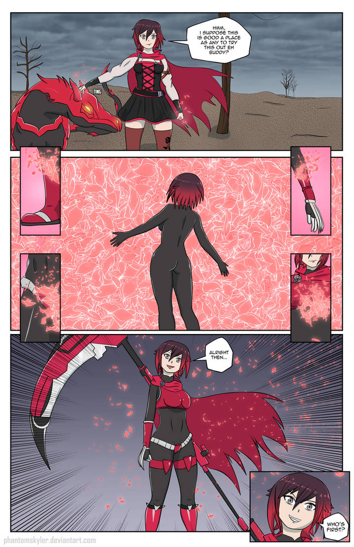 Commission - Ruby Rose Armor Transformation by PhantomSkyler