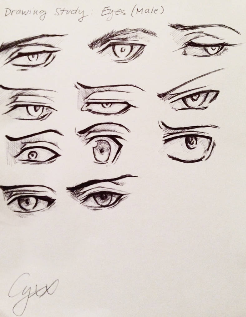 Drawing Study: Male Eyes by cyxxofficial on DeviantArt